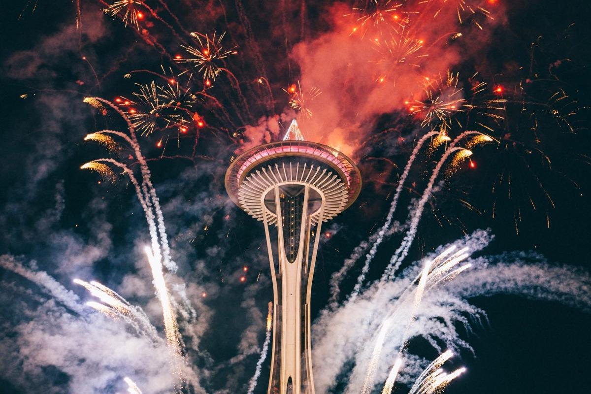 Selections from Marilyn Perry's Collection Of Seattle Space Needle Fireworks Photographs